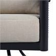 Safavieh Harrison Fabric and Steel Swivel Chair in Black / Taupe