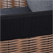 Safavieh Harrison Fabric and Steel Swivel Chair in Black / Gray