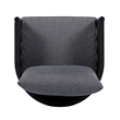 Safavieh Harrison Fabric and Steel Swivel Chair in Black / Gray