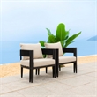 Safavieh Viola Fabric and Steel Chair Set of 2 in Black / Taupe