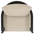 Safavieh Viola Fabric and Steel Chair Set of 2 in Black / Taupe