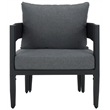 Safavieh Viola Fabric and Steel Chair Set of 2  in Black / Gray