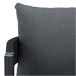 Safavieh Viola Fabric and Steel Chair Set of 2  in Black / Gray
