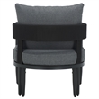 Safavieh Viola Fabric and Steel Chair Set of 2  in Black / Gray