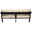 Safavieh Viola 3 Seater Steel Sofa in Black / Taupe
