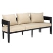 Safavieh Viola 3 Seater Steel Sofa in Black / Taupe