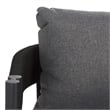 Safavieh Viola 3 Seater Steel Sofa in Black / Gray