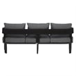 Safavieh Viola 3 Seater Steel Sofa in Black / Gray