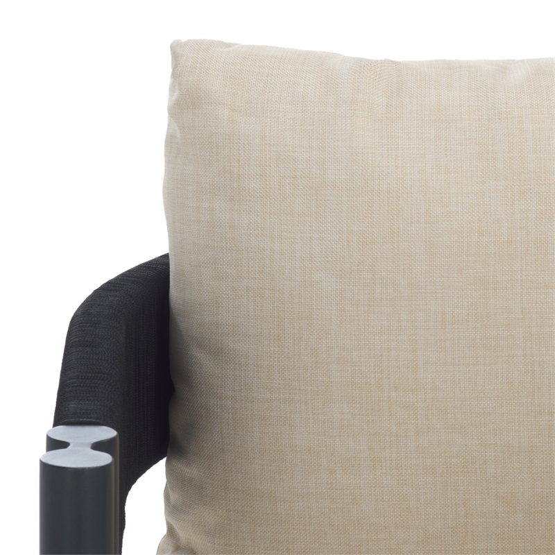Safavieh Viola Steel Swivel Chair in Black / Taupe