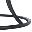 Safavieh Viola Steel Swivel Chair in Black / Taupe