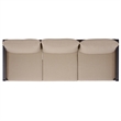 Safavieh Baker 3 Seater Steel and Wood Sofa  in Black / Taupe