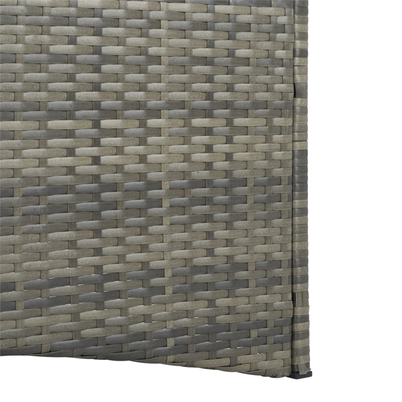 Safavieh Adora Rattan and Steel Double Daybed in Gray / Brown / Taupe
