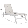 Safavieh Fionne Aluminum Sunlounger in White / Beige