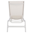 Safavieh Fionne Aluminum Sunlounger in White / Beige