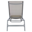 Safavieh Fionne Aluminum Sunlounger in Silver / Gray