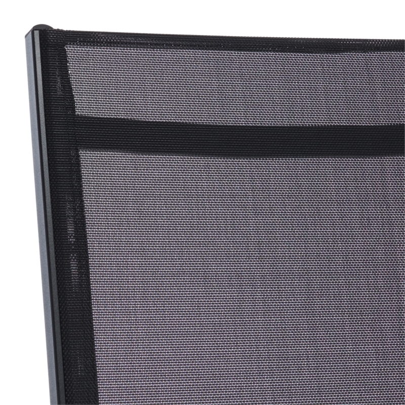 Safavieh Fionne Aluminum Sunlounger in Black