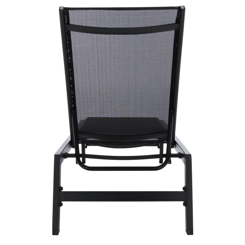 Safavieh Fionne Aluminum Sunlounger in Black