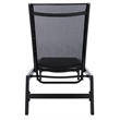 Safavieh Fionne Aluminum Sunlounger in Black