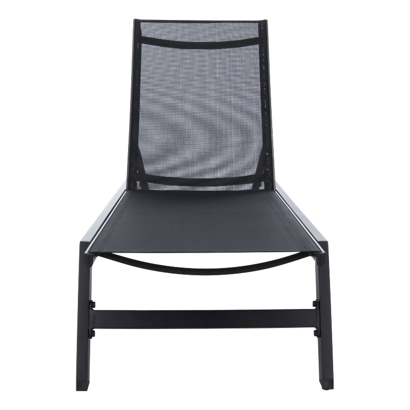 Safavieh Fionne Aluminum Sunlounger in Black