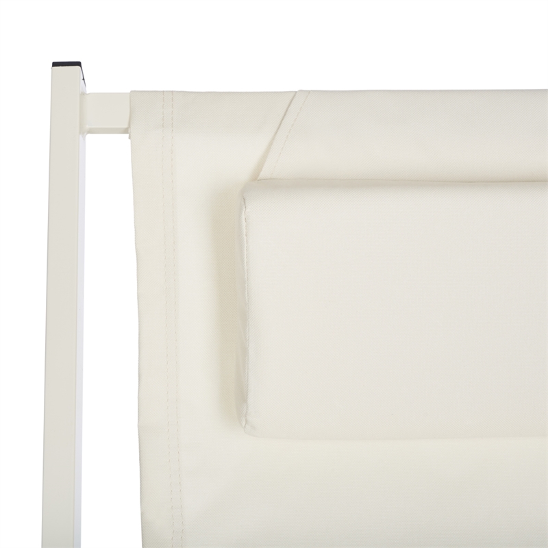 Safavieh Camlin Set of 2 Aluminum Sling Chairs  in Beige