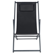Safavieh Camlin Set of 2 Aluminum Sling Chairs in Black / Black