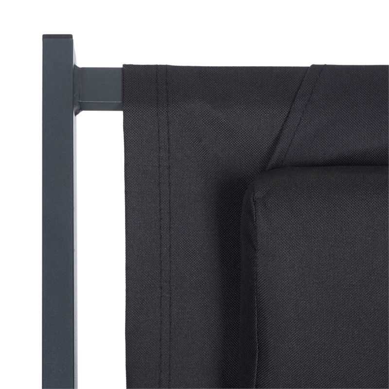 Safavieh Camlin Set of 2 Aluminum Sling Chairs in Black / Black