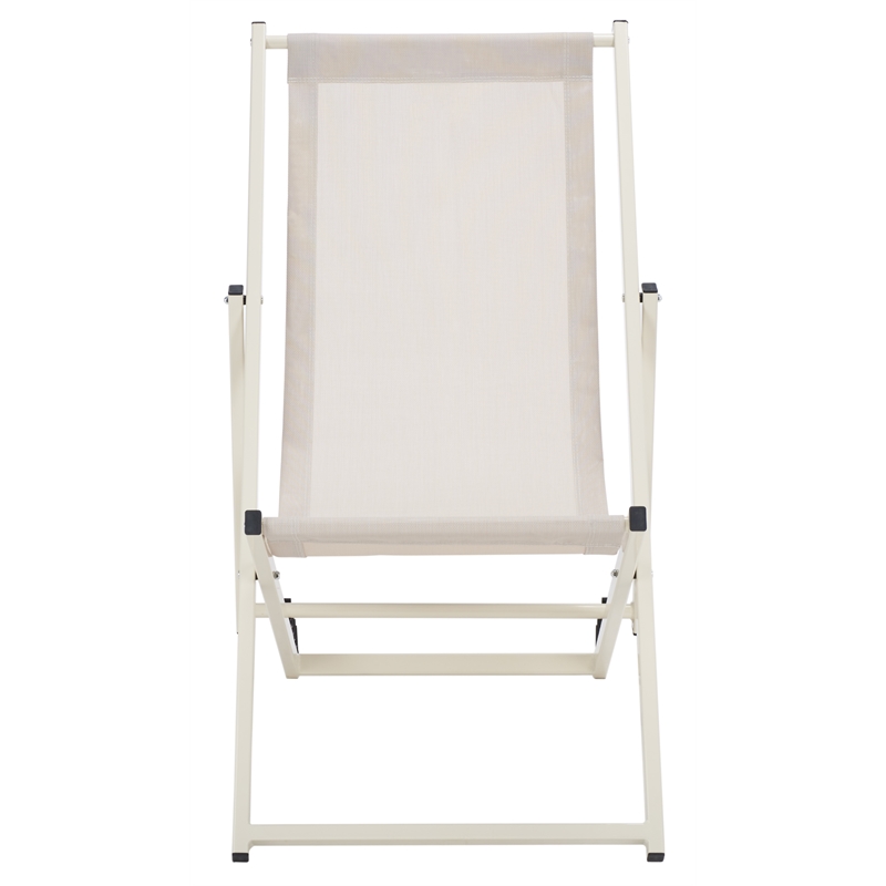 Safavieh Breslin Set of 2 Aluminum Sling Chairs  in Beige