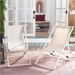 Safavieh Breslin Set of 2 Aluminum Sling Chairs  in Beige
