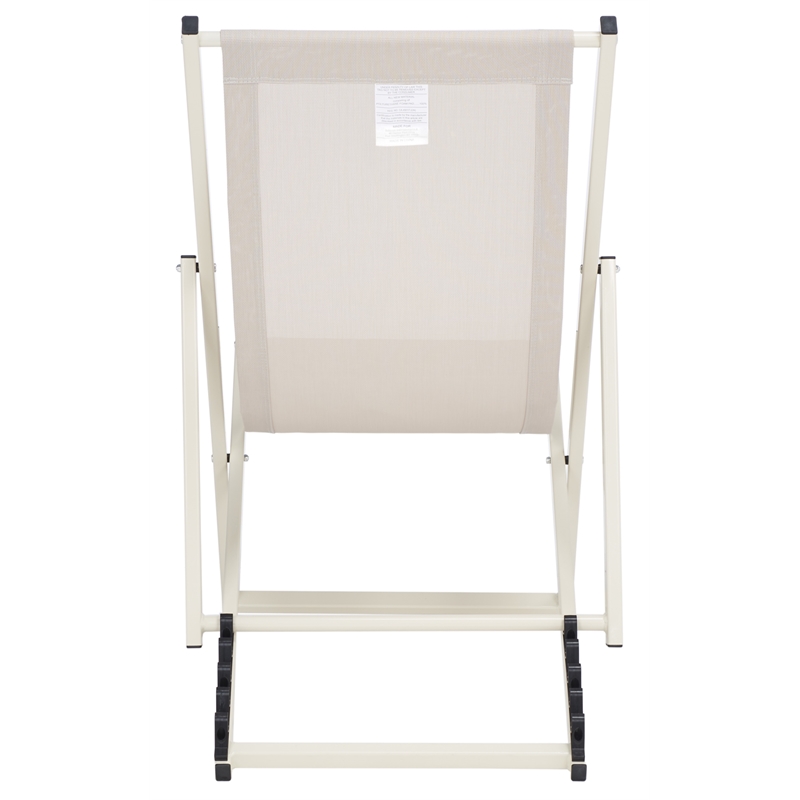 Safavieh Breslin Set of 2 Aluminum Sling Chairs  in Beige