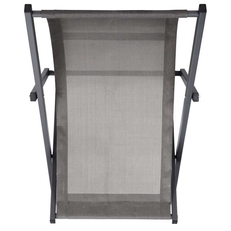 Safavieh Breslin Set of 2 Aluminum Sling Chairs  in Gray / Gray