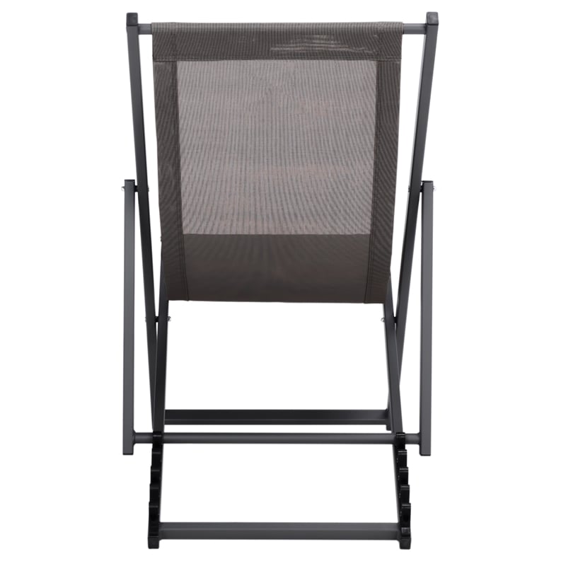 Safavieh Breslin Set of 2 Aluminum Sling Chairs  in Gray / Gray