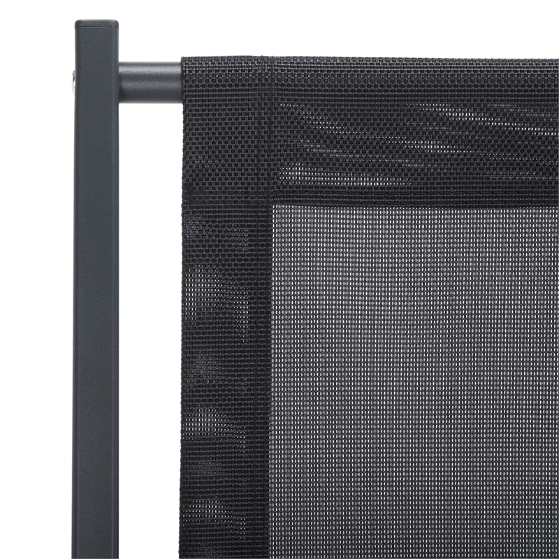Safavieh Breslin Set of 2 Aluminum Sling Chairs in Black / Black