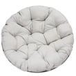 Safavieh Kiraya Rattan and Steel Papasan Chair in Brown / Gray