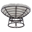 Safavieh Kiraya Rattan and Steel Papasan Chair in Brown / Gray