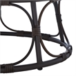 Safavieh Kiraya Rattan and Steel Papasan Chair in Brown / Gray