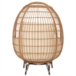 Safavieh Emmett Steel Egg Chair in Natural / Beige