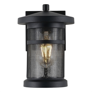 Safavieh Osprey 7.5 &quot Iron and Glass Outdoor Wall Sconce Set of 2 in Black