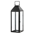 Safavieh Ruane Iron and Glass Outdoor Lantern Set of 2 in Black