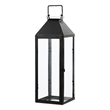 Safavieh Ruane Iron and Glass Outdoor Lantern Set of 2 in Black