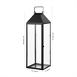 Safavieh Ruane Iron and Glass Outdoor Lantern in Black