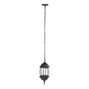 Safavieh Grazia 8 &quot Steel and Glass Outdoor Pendant in Bronze