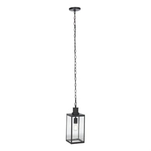 Safavieh Agni 6 &quot Steel and Glass Outdoor Pendant in Black