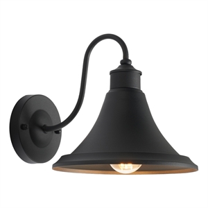 Safavieh Graylyn 9 &quot Steel Outdoor Wall Sconce Set of 2 in Black