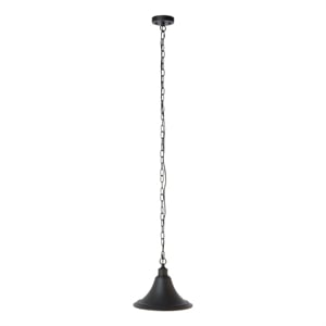 Safavieh Graylyn 11.8 &quot Steel Outdoor Pendant in Black