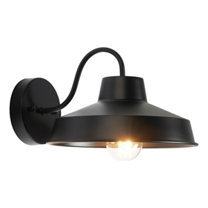 Safavieh Quarry 9.84 &quot Steel Outdoor Wall Sconce Set of 2 in Black