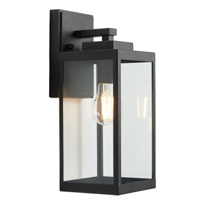 Safavieh Rinnah 6.2 &quot Steel and Glass Outdoor Wall Sconce Set Of 2 in Bronze