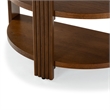 Safavieh Shelbie Reeded Half Moon Wood Console Table in Oak / Black