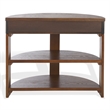 Safavieh Shelbie Reeded Half Moon Wood Console Table in Oak / Black