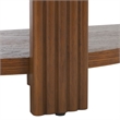 Safavieh Shelbie Reeded Half Moon Wood Console Table in Oak / Black