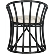 Safavieh Bates Wood Accent Chair in White / Black